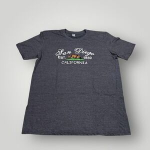 San Diego California Shirt Mens 2XL‎ Gray Embroidered Souvenir Bear EST 1850